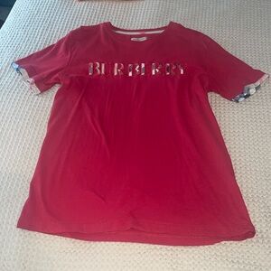 Vintage red Burberry tee